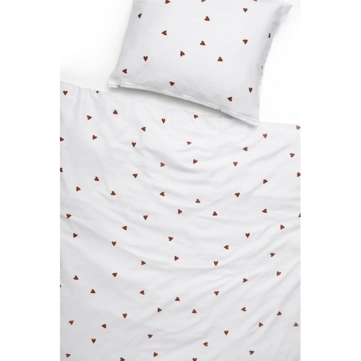 Pościel Czekoladowe serduszka 140/200 + 70/80 cm