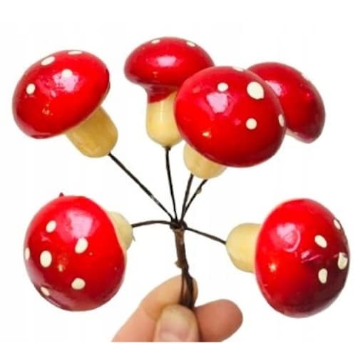 GRZYBKI DO DEKORACJI 6x na piku do wianka stroika święta wigilia stroik