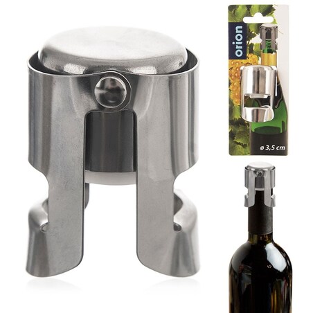 Korek Zatyczka do Wina musującego i Szampana Stalowa Wielorazowa Zatyczka