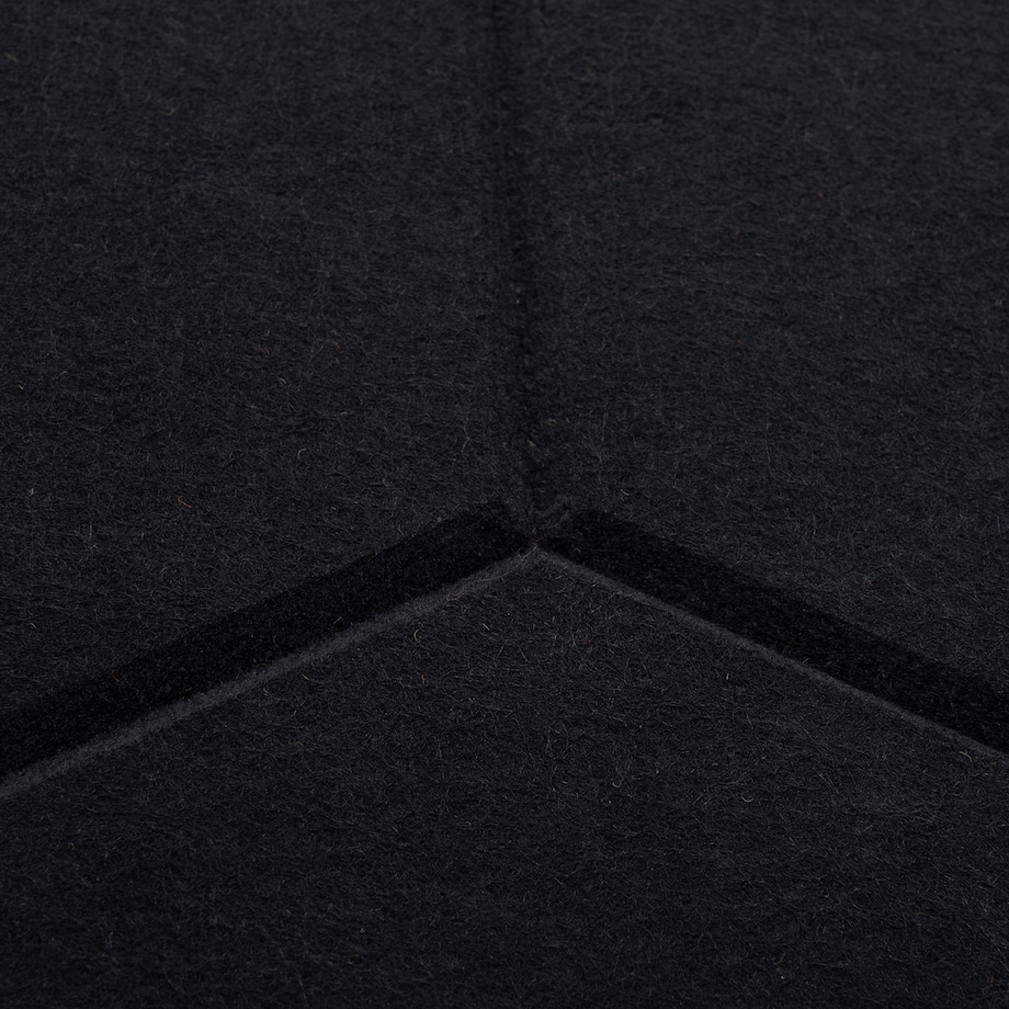 Zestaw 2 szt panel filcowy Felly 40x46 cm płytka heksagon czarny