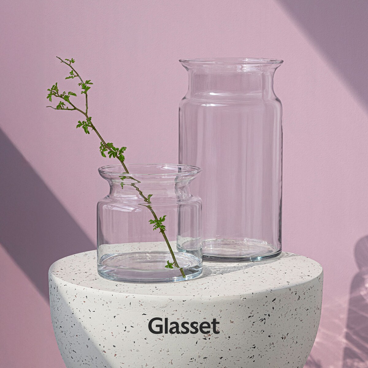 Wazon szklany, słój Aura 15 cm