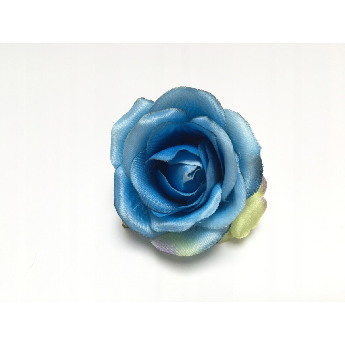 RÓŻA MAŁA sztuczna NIEBIESKA na stroik wiązankę 6szt dekoracja bukiet serce