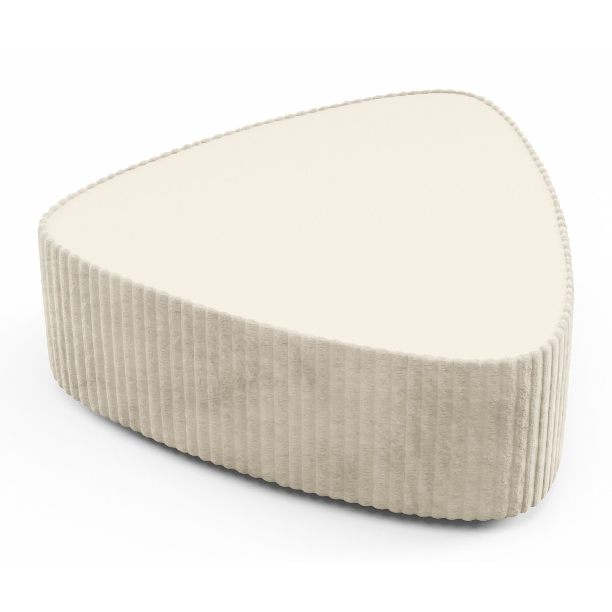 Stolik kawowy tapicerowany MIJA w tkaninie Tilia, Ecru