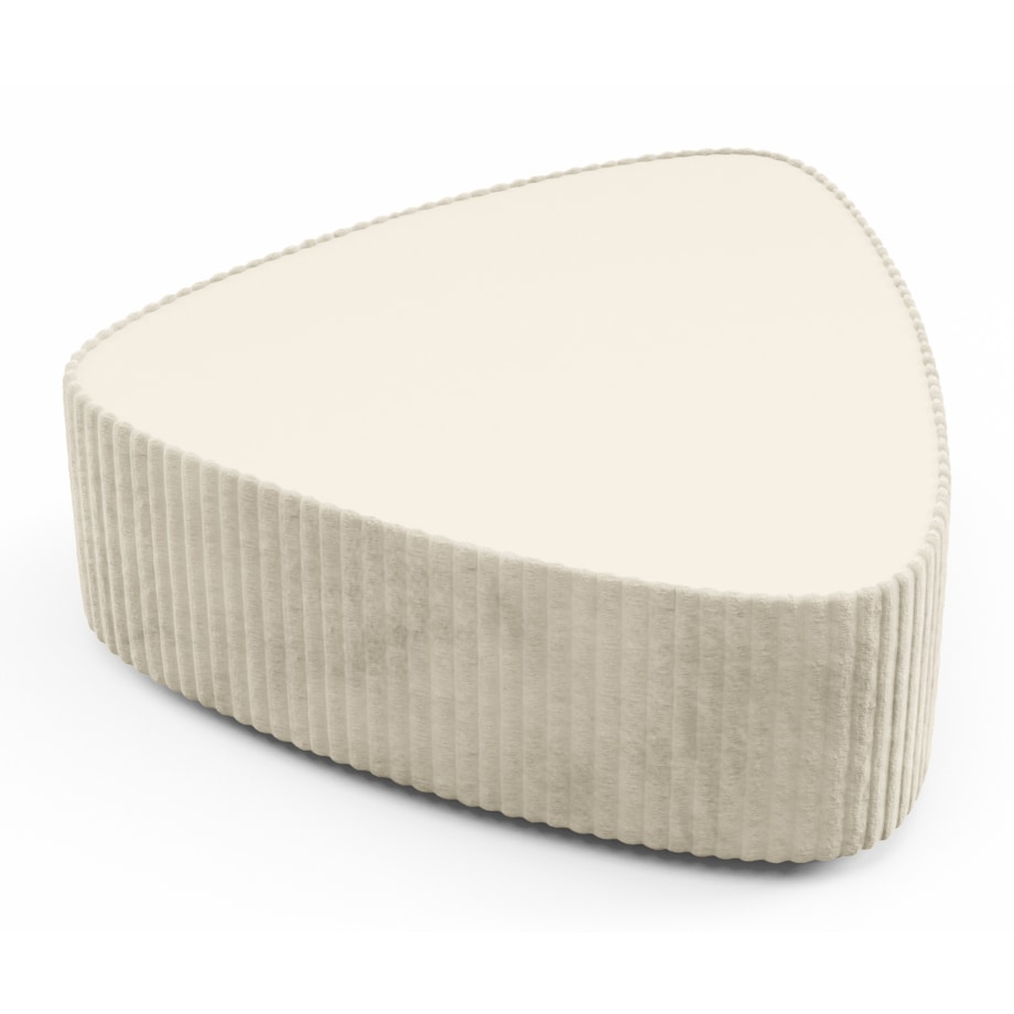 Stolik kawowy tapicerowany MIJA w tkaninie Tilia, Ecru