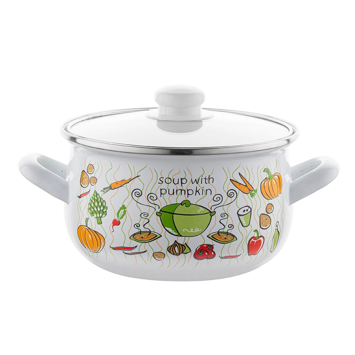 Garnek tradycyjny Emaliowany 22cm Pleszew 5,3L do gotowania zup obiadu