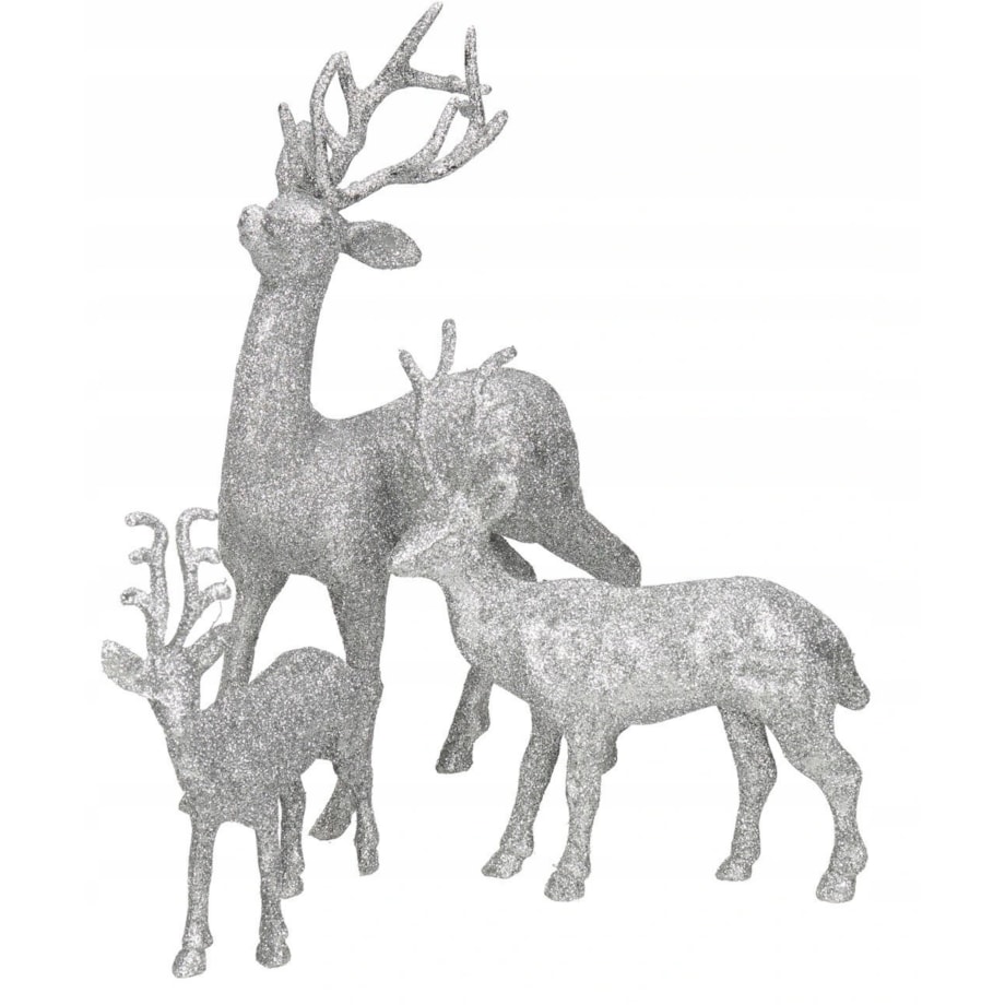 Renifer Z Brokatm Figurka Do Postawienia 13 Cm