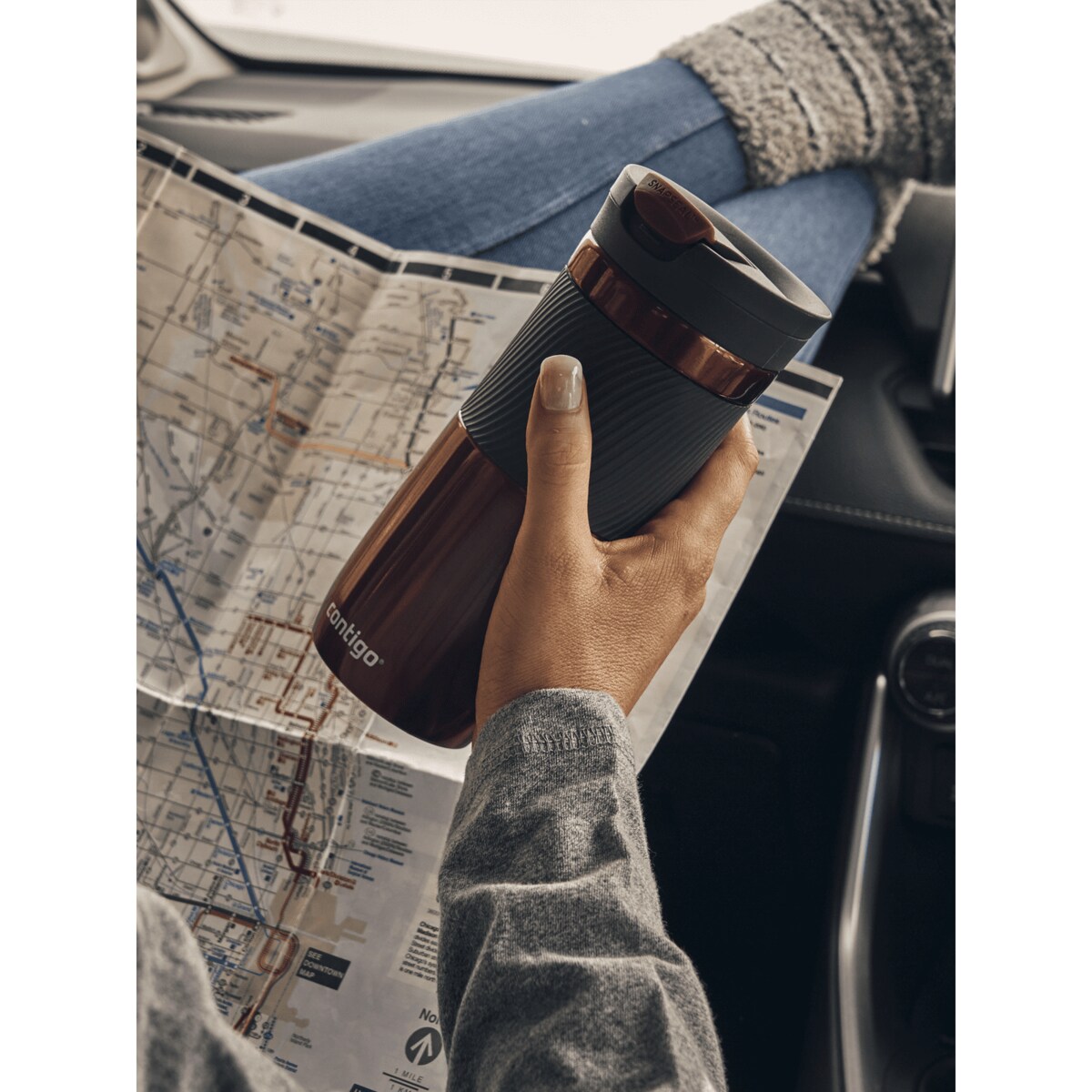 Kubek termiczny Contigo Byron 470ml - czerwony