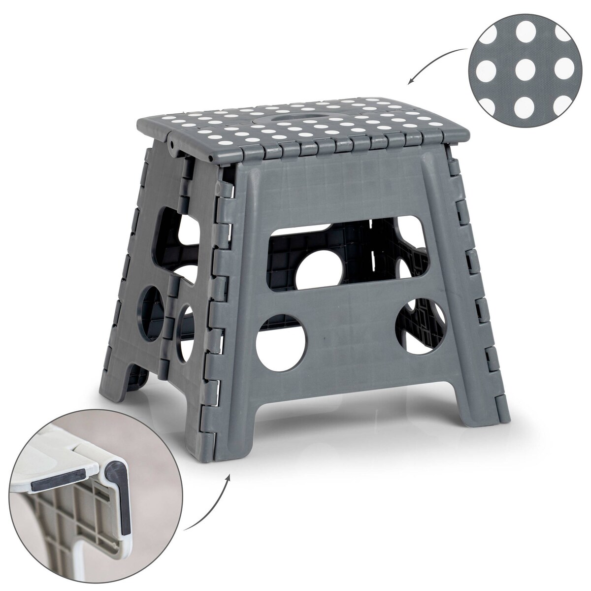 stołek antypoślizgowy składany, 37 x 30 x 32 cm, ZELLER