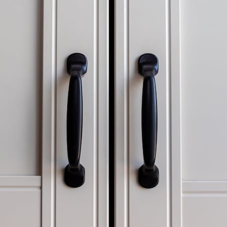 10x Uchwyt meblowy elegancki czarny 96 mm zestaw do mebli 10 szt