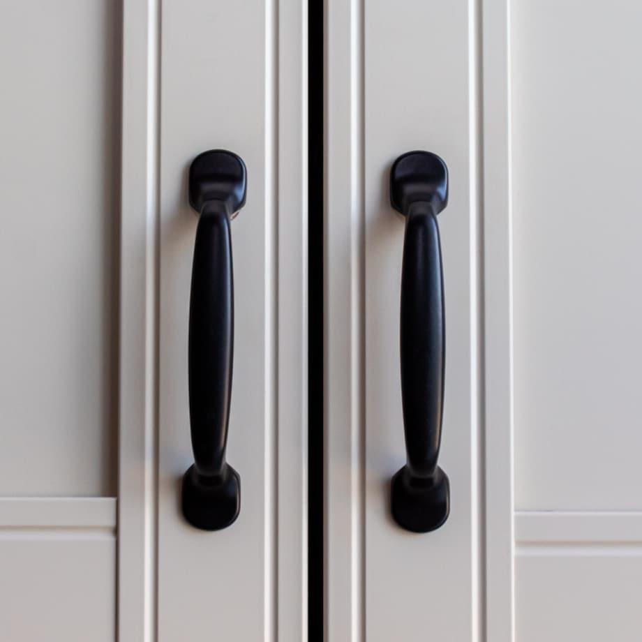 10x Uchwyt meblowy elegancki czarny 96 mm zestaw do mebli 10 szt