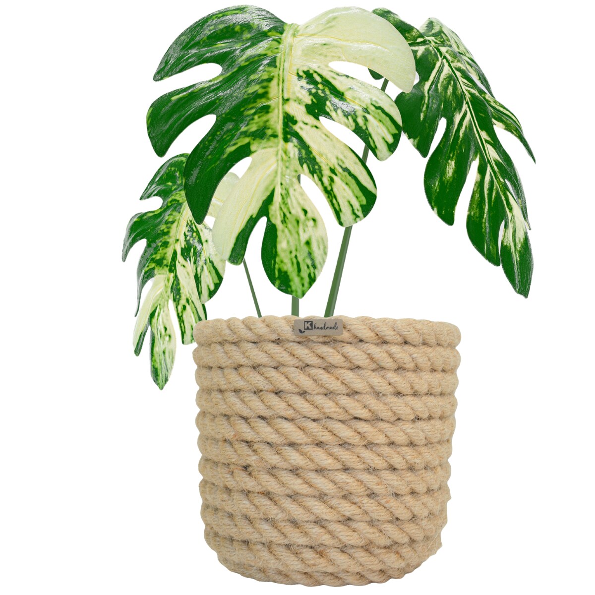 21 BOHO jutowa osłonka na doniczkę koszyk naturalny lina z trawy plecionej JUTA styl skandynawski etno loft wzór 21/200