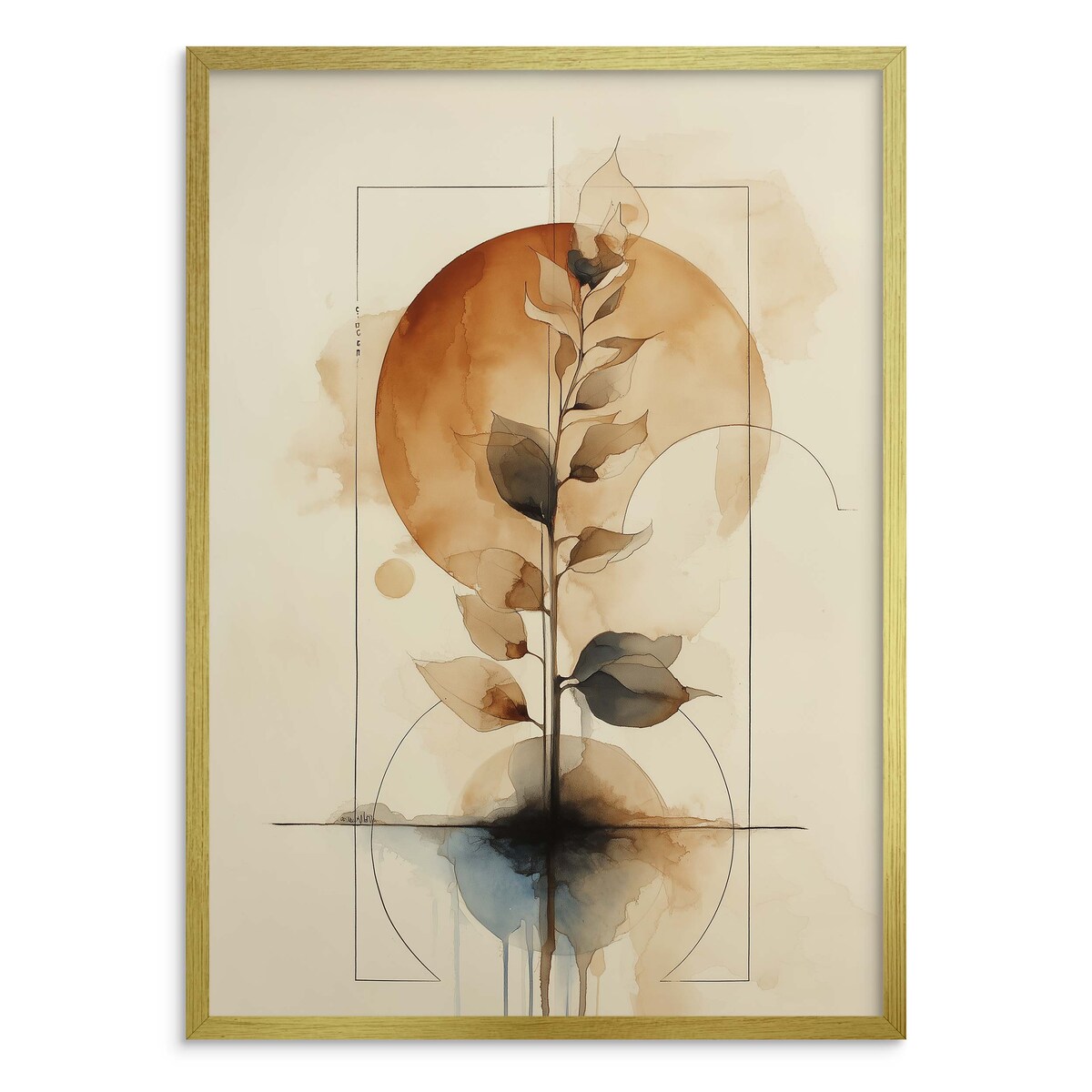 Plakaty na ścianę Beżowe Obrazy w ramie do sypialni salonu 50x70