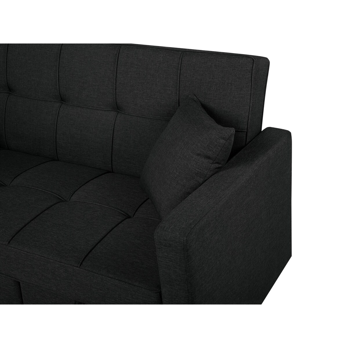 Sofa rozkładana czarna GLOMMA