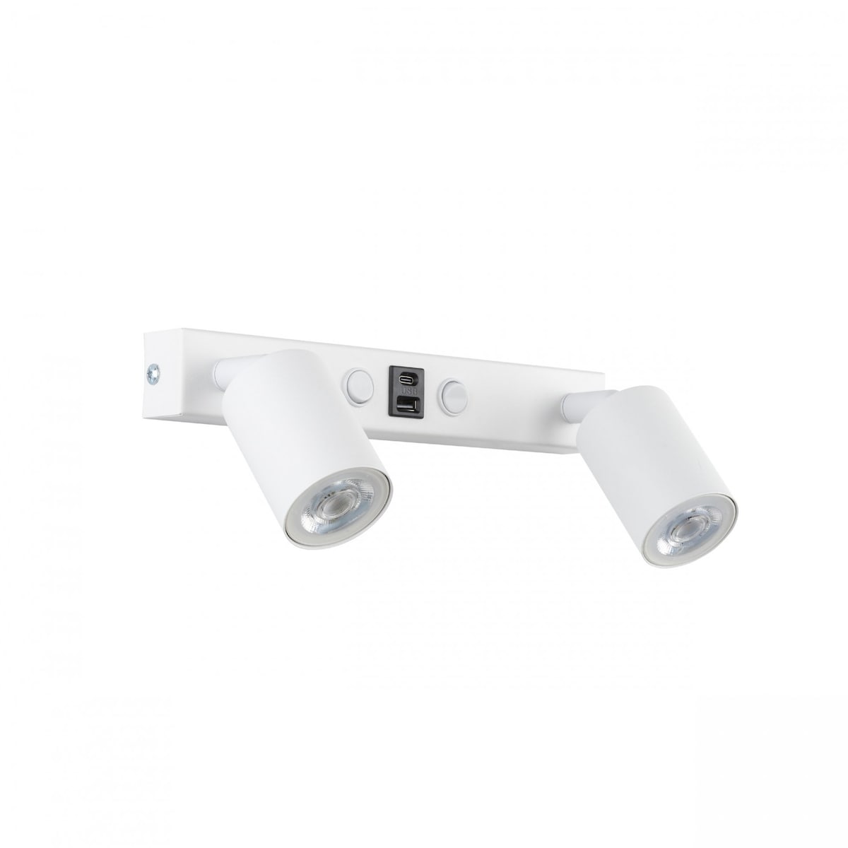 Kinkiet 2xGU10 z USB A/C i włącznikiem NEX White biały TK Lighting 11355