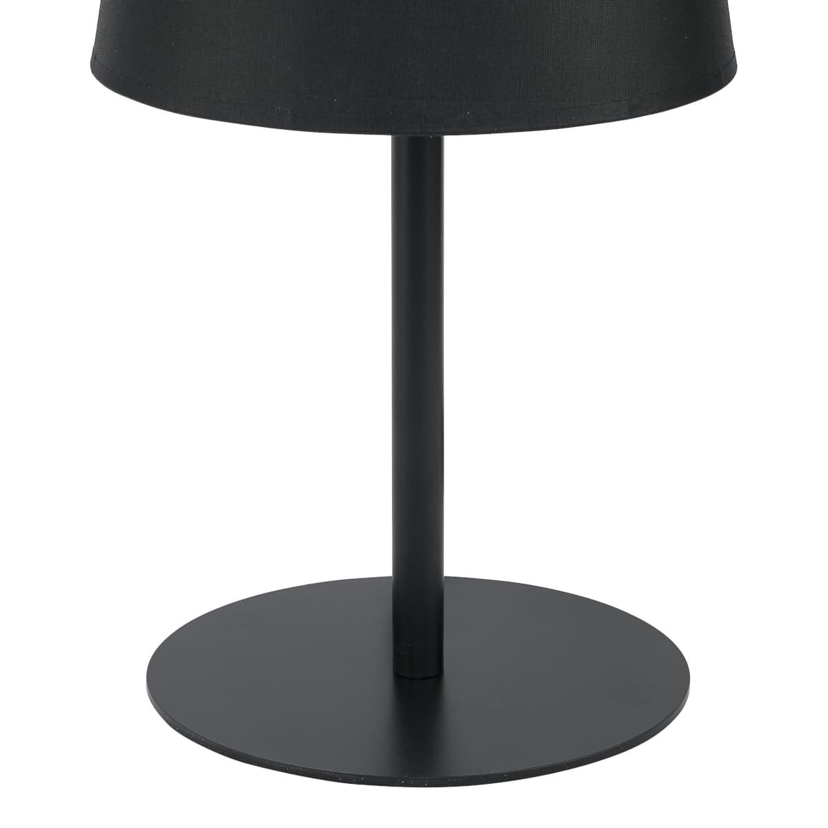 Biurkowa lampka z tkaniny Maja 2936 TK Lighting abażurowa metalowa czarna