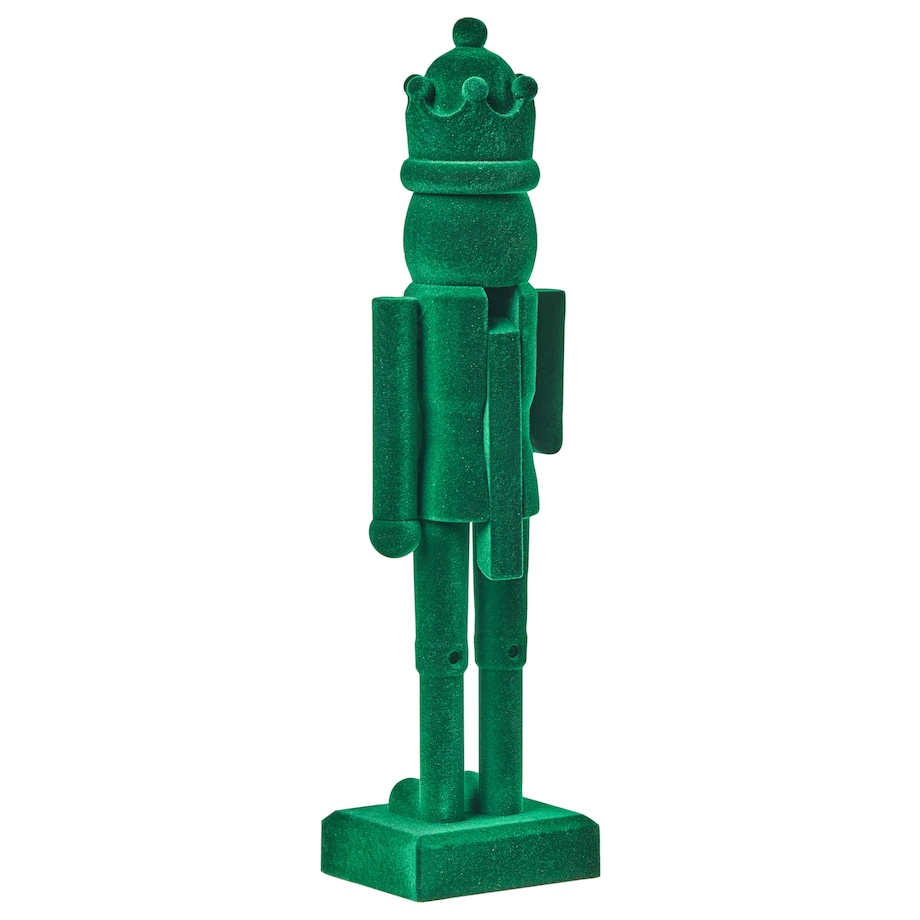 Zestaw 2 figurek dekoracyjnych FLATEY Dziadek do orzechów 40 cm Zielony