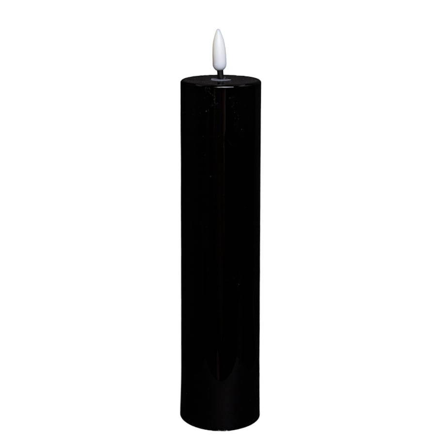 Świeca LED z tworzywa sztucznego Timer 24x5x5 cm MOMBATTI-3 czarna