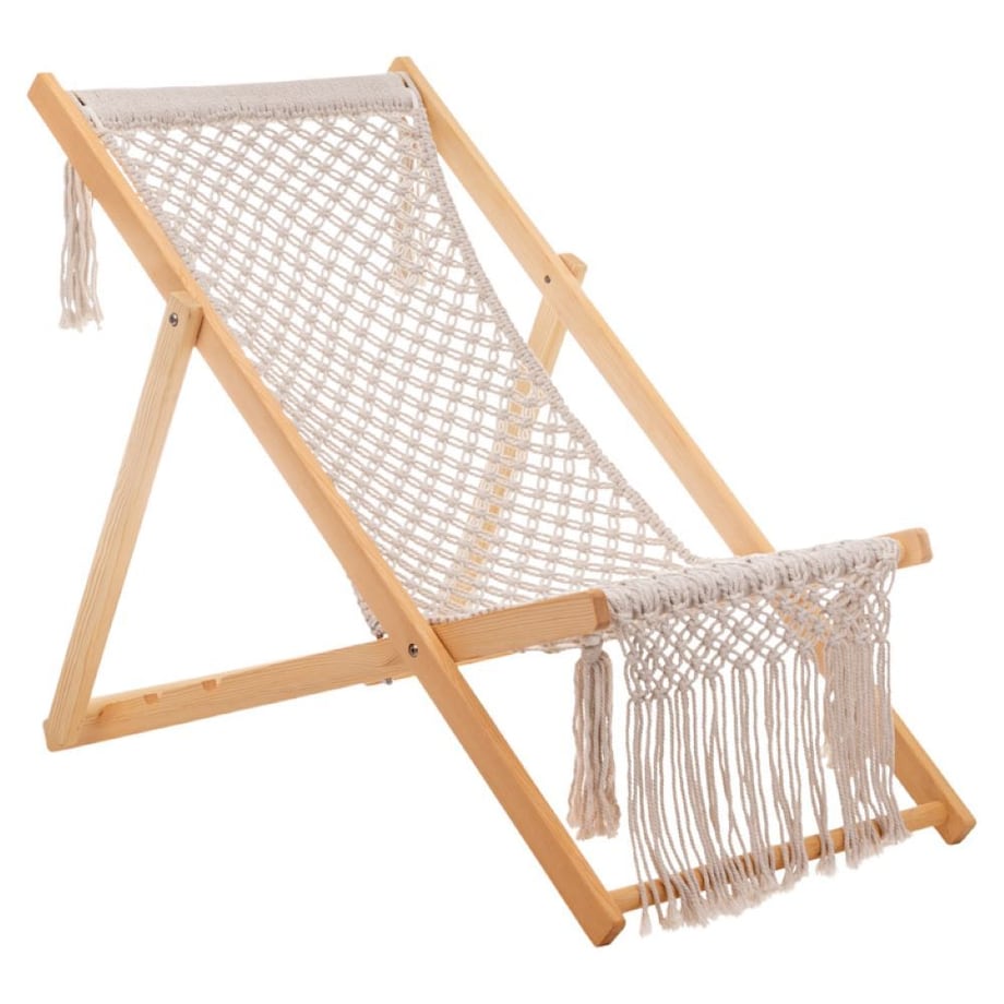 PLECIONY LEŻAK OGRODOWY W STYLU BOHO HILI