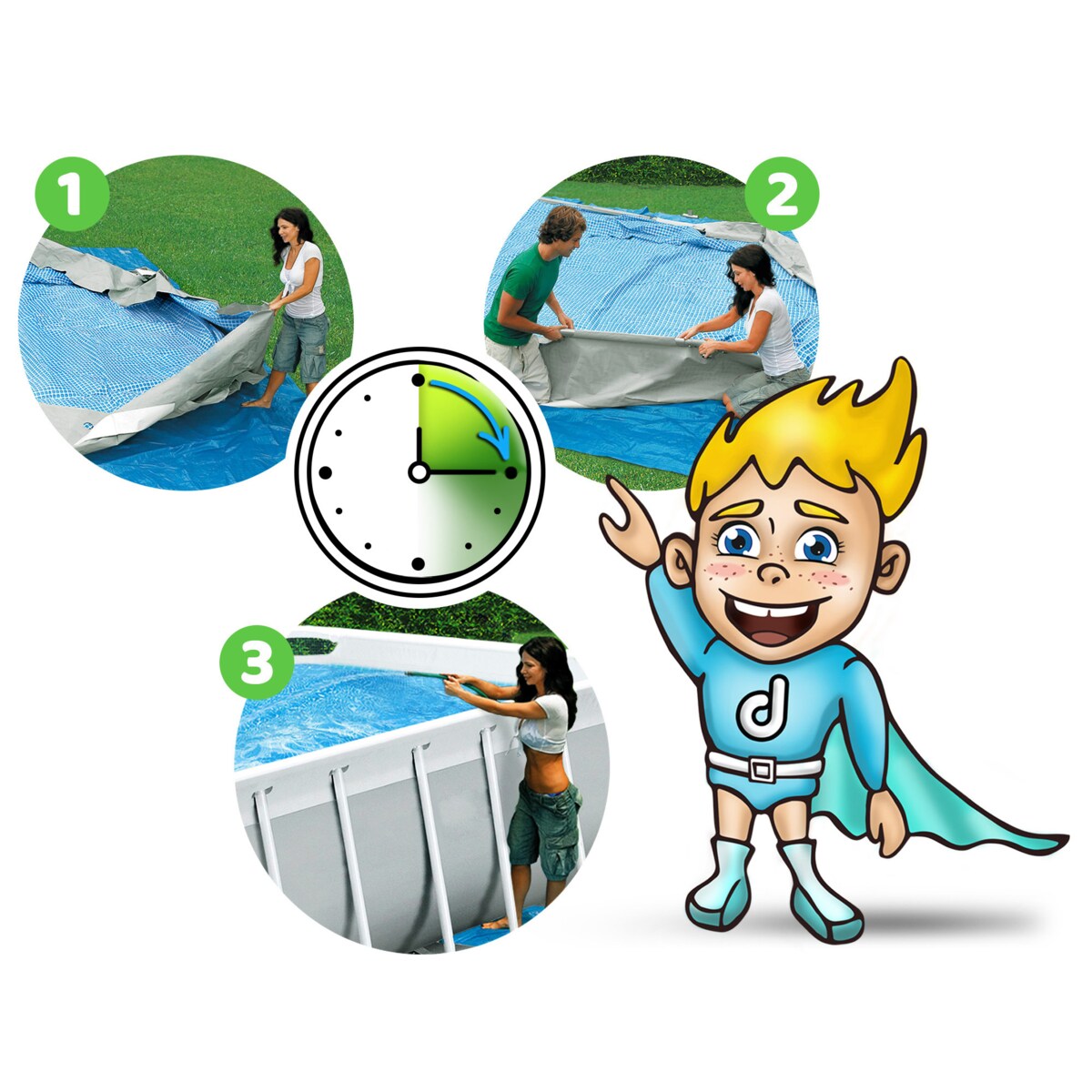 Basen ogrodowy stelażowy pompa piaskowa 404x201x100cm Bestway zestaw 10w1