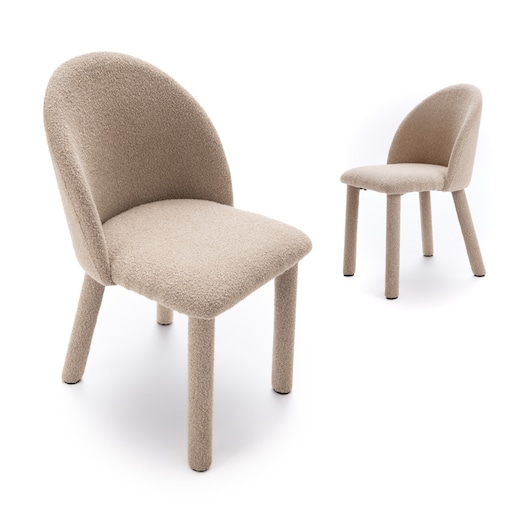 ZESTAW 2 SZTUK Krzesła MONTI Khaki Tapicerowane Nowoczesne Do Jadalni