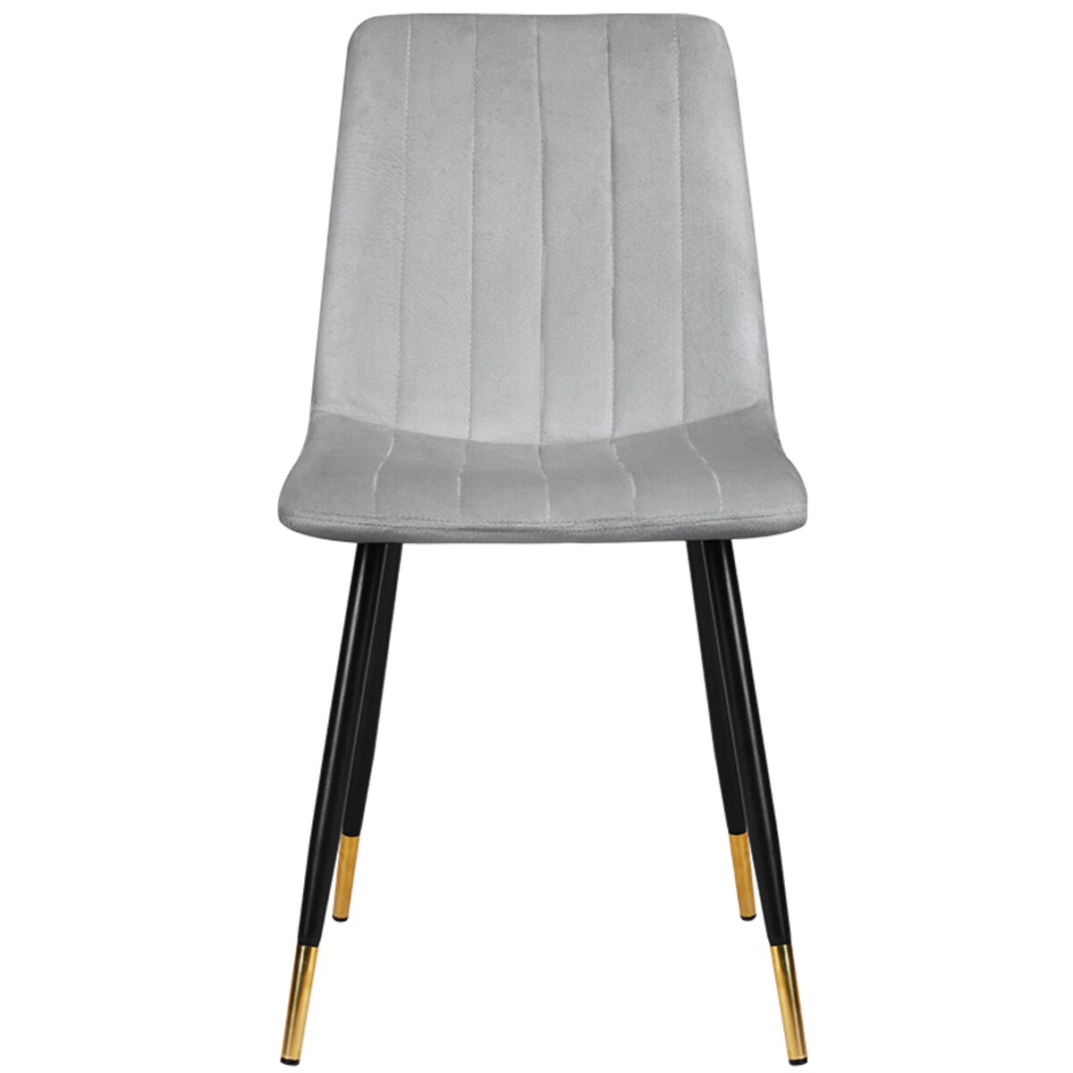 Krzesło tapicerowane welurowe pikowane do salonu jadalni szare