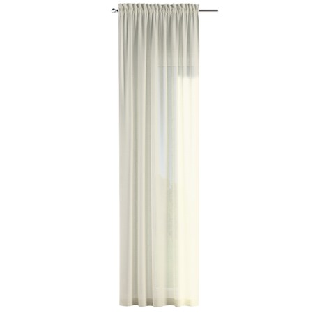 Zasłona na kanale z grzywką 1 szt. 130x260 prześwitujący ecru