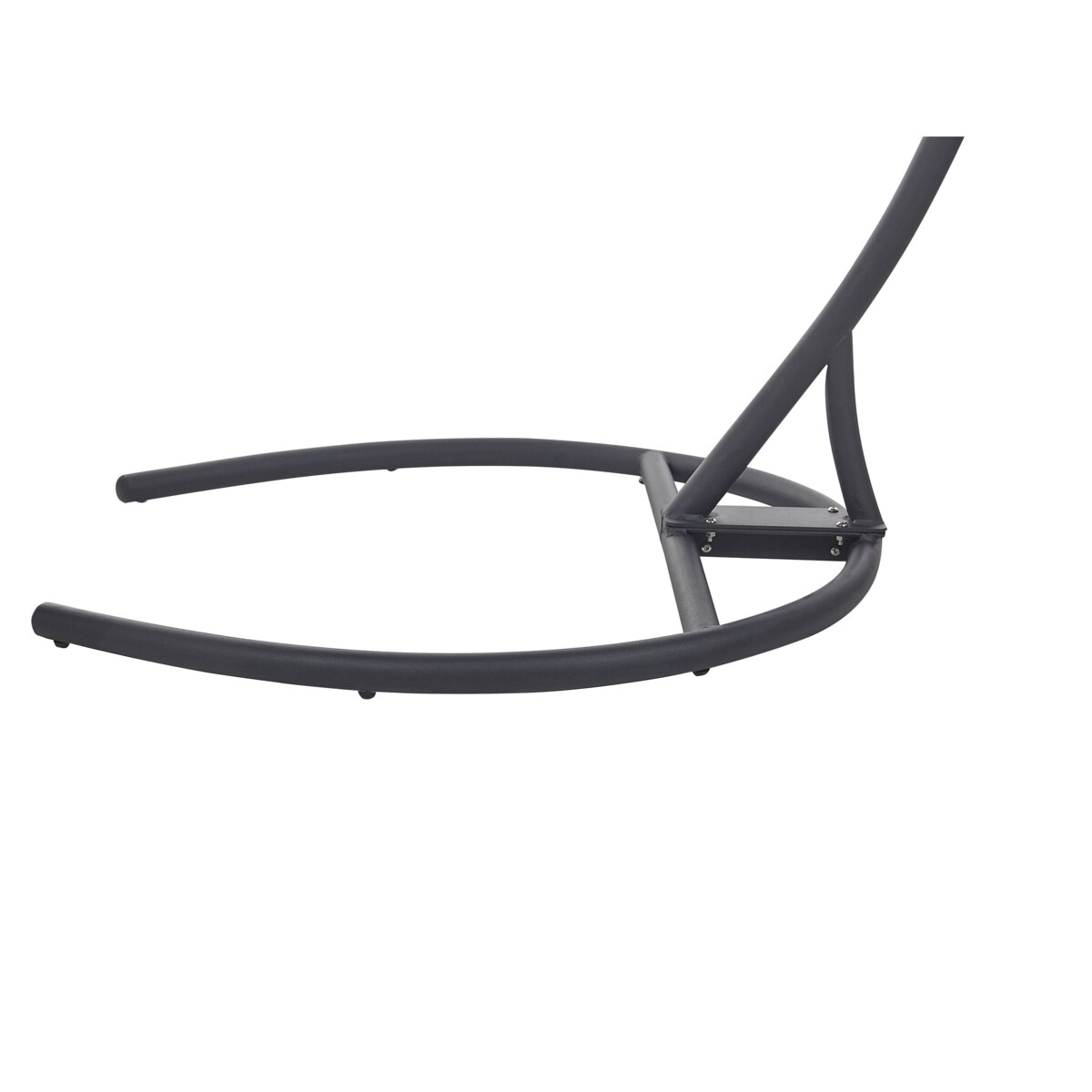 Fotel wiszący ze stojakiem z technorattanu ciemnoszary SESIA