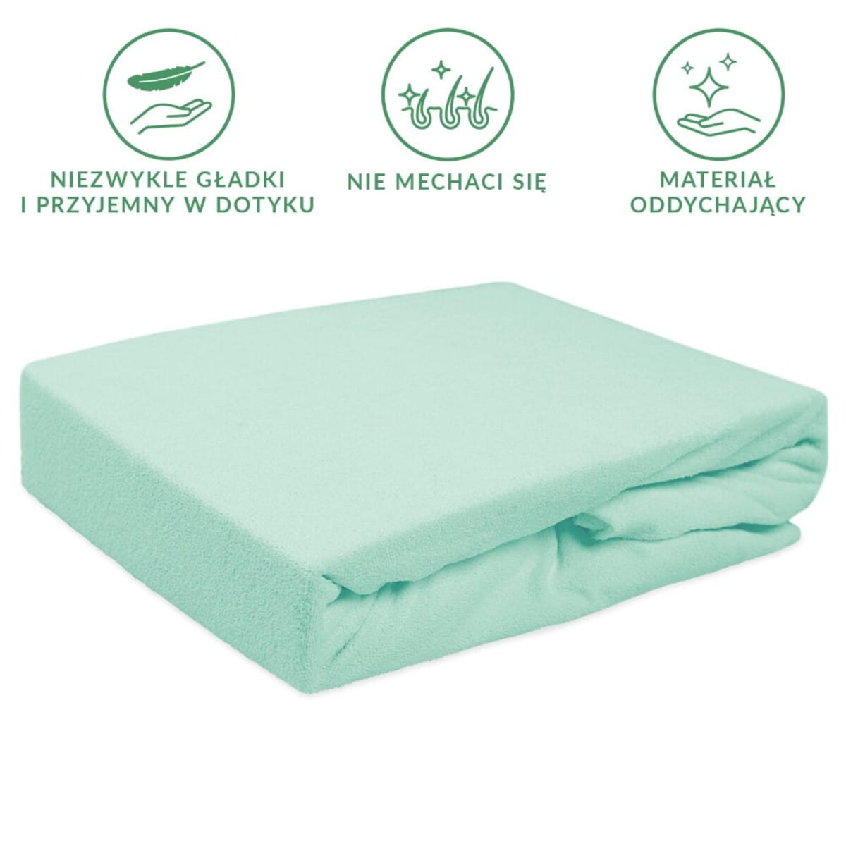 Prześcieradło frotte z gumką 120x200 kolor morski