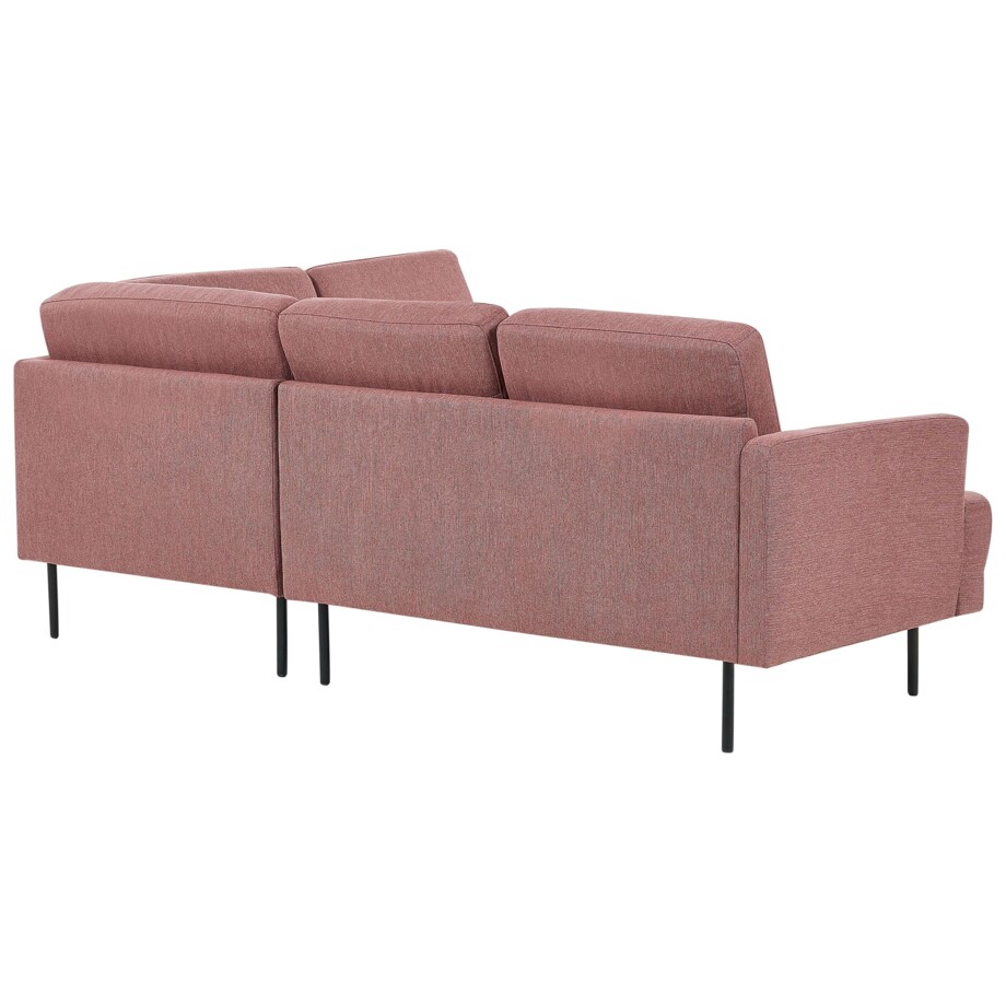 Narożnik 4-osobowy lewostronny różowy brąz BREDA