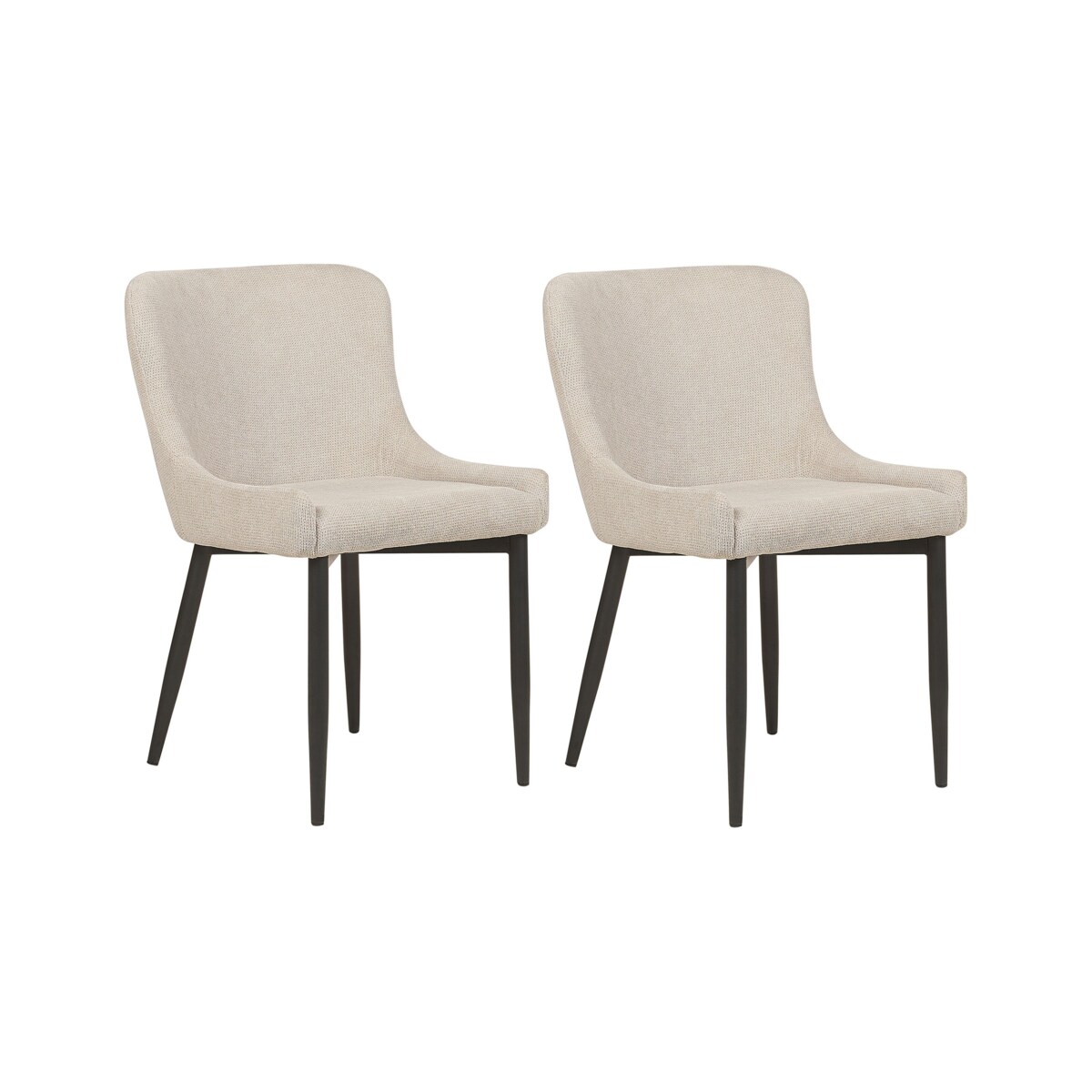 Zestaw 2 krzeseł do jadalni EVERLY Jasnobeżowy