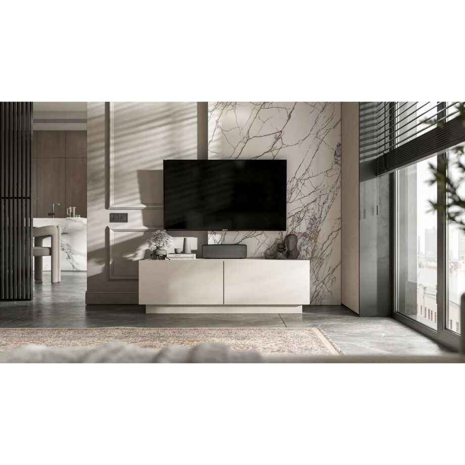 Szafka RTV Komoda Loft Industrialna stojąca / wisząca kaszmir Mat 120 cm