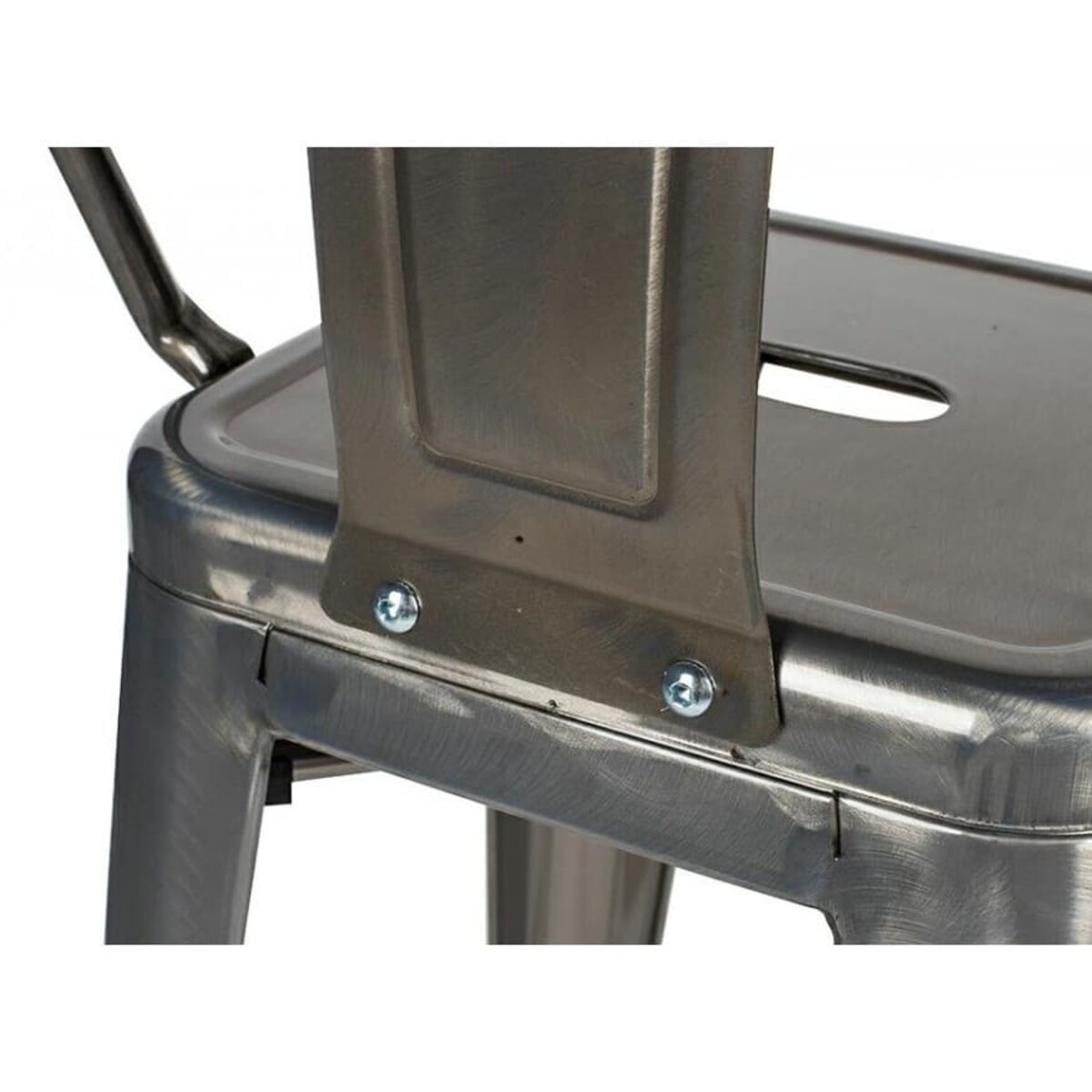 Krzesło barowe hoker Tower back KH010100972 King Home metal srebrny chrom