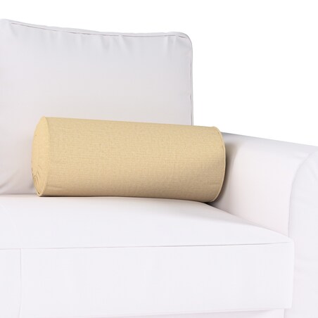 Poduszka wałek z zakładkami, piaskowy szenil, Ø20 x 50 cm, Chenille