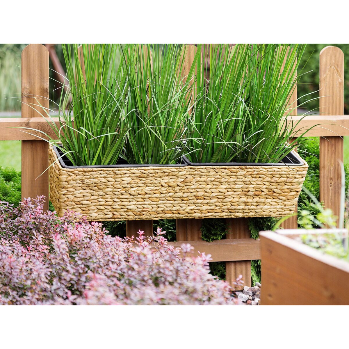 Doniczka 80 x 20 x 18 cm beżowa KAWALA