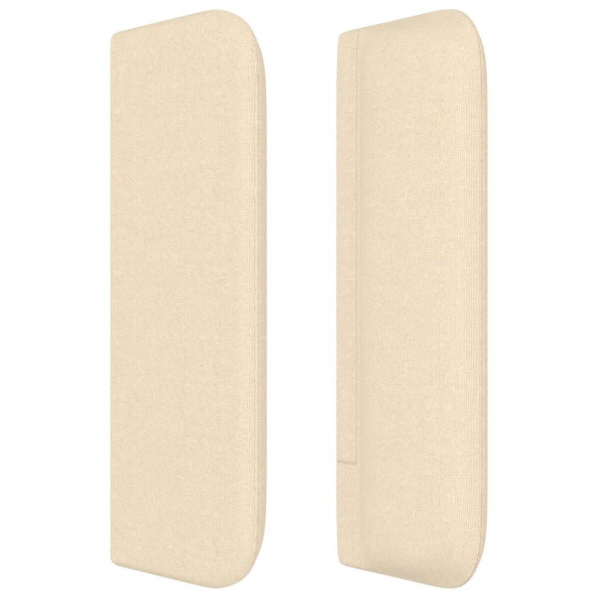 vidaXL Zagłówek uszak, kremowy, 103x16x78/88 cm, tkanina