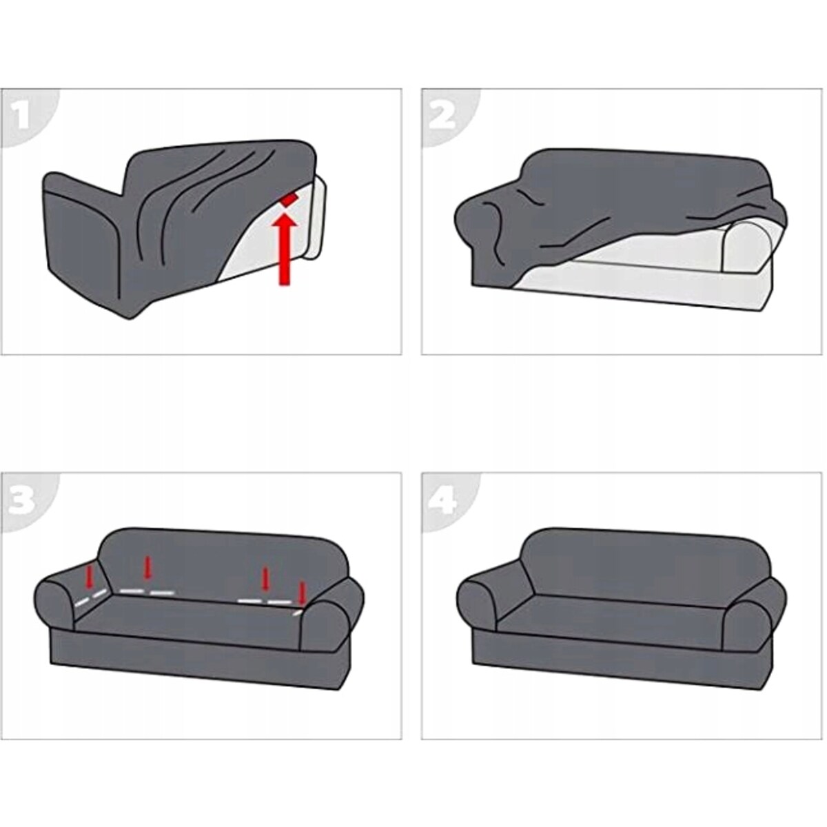 POKROWIEC NA KANAPĘ JASNY SZARY WELUR 3 OSOBOWY [22W3]