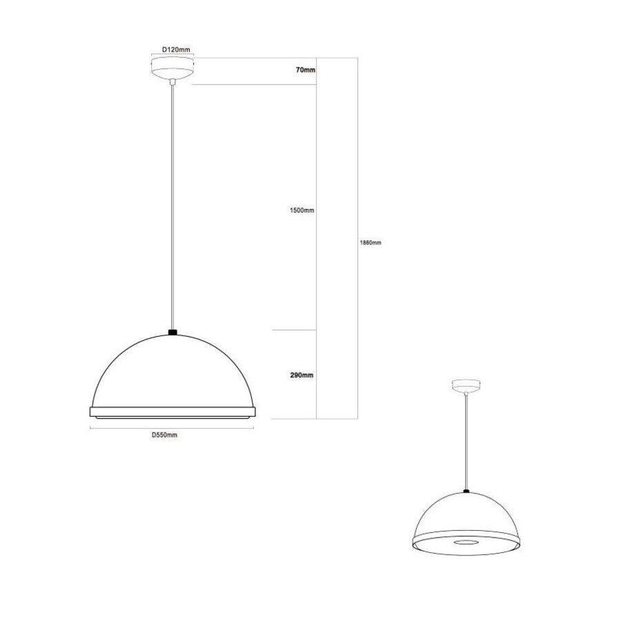Lampa wisząca aluminiowa Zorania szampańska Monnarita