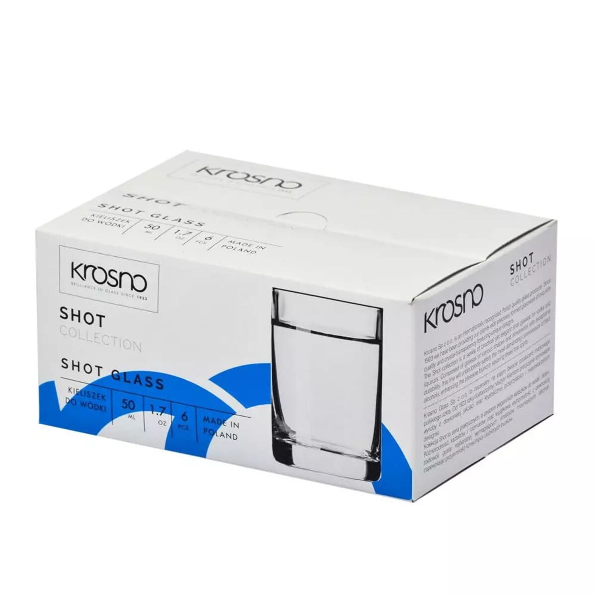 Miarki Kieliszki Shoty do Wódki Nalewki Basic Glass 30 ml 6 sztuk Komplet