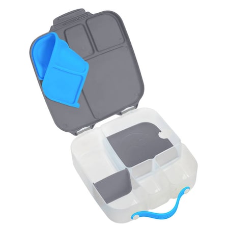 Lunchbox dla dzieci i dorosłych - śniadaniówka z przegródkami i wkładem chłodzącym Blue Slate, b.box