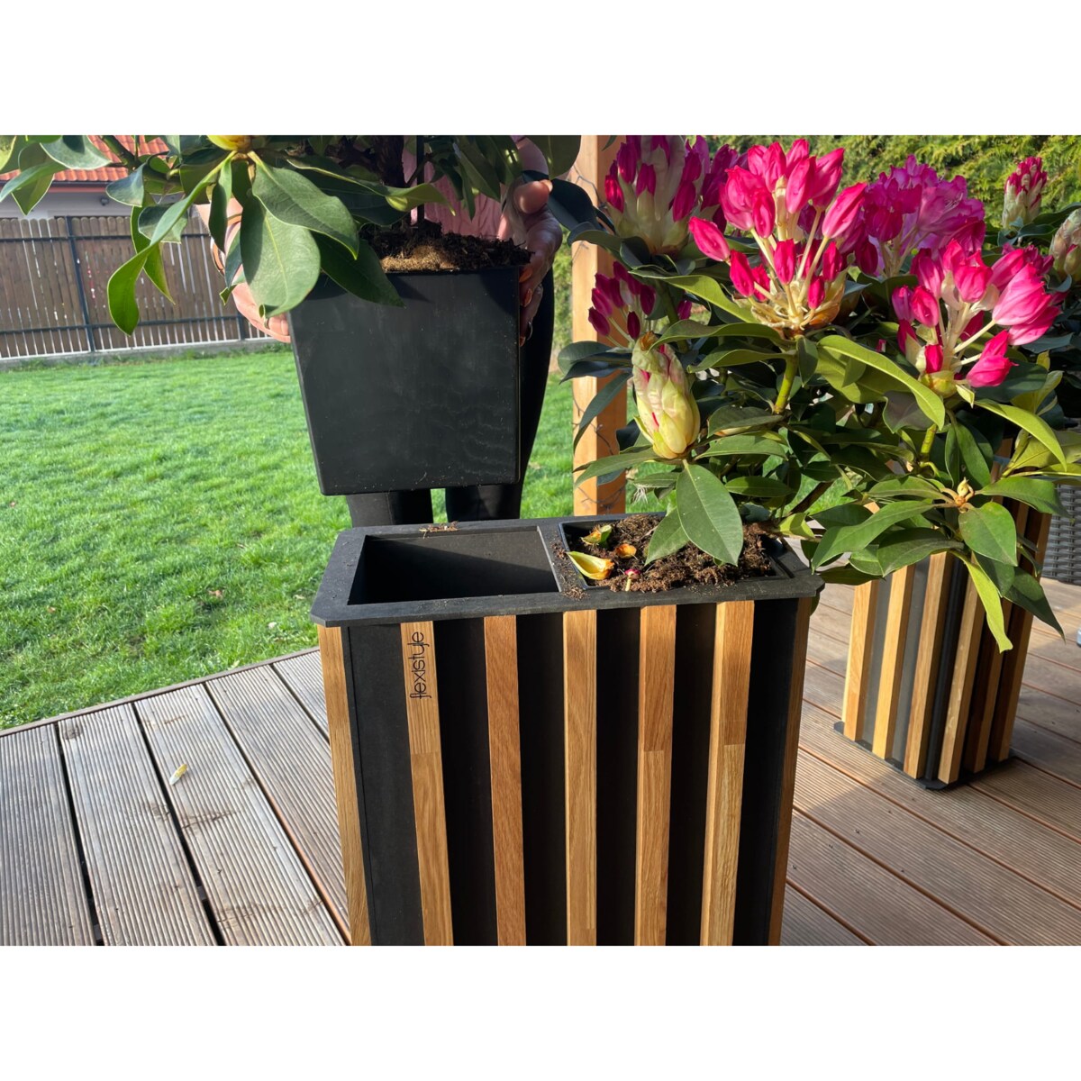 Donica drewniana Lamele 43x60 cm