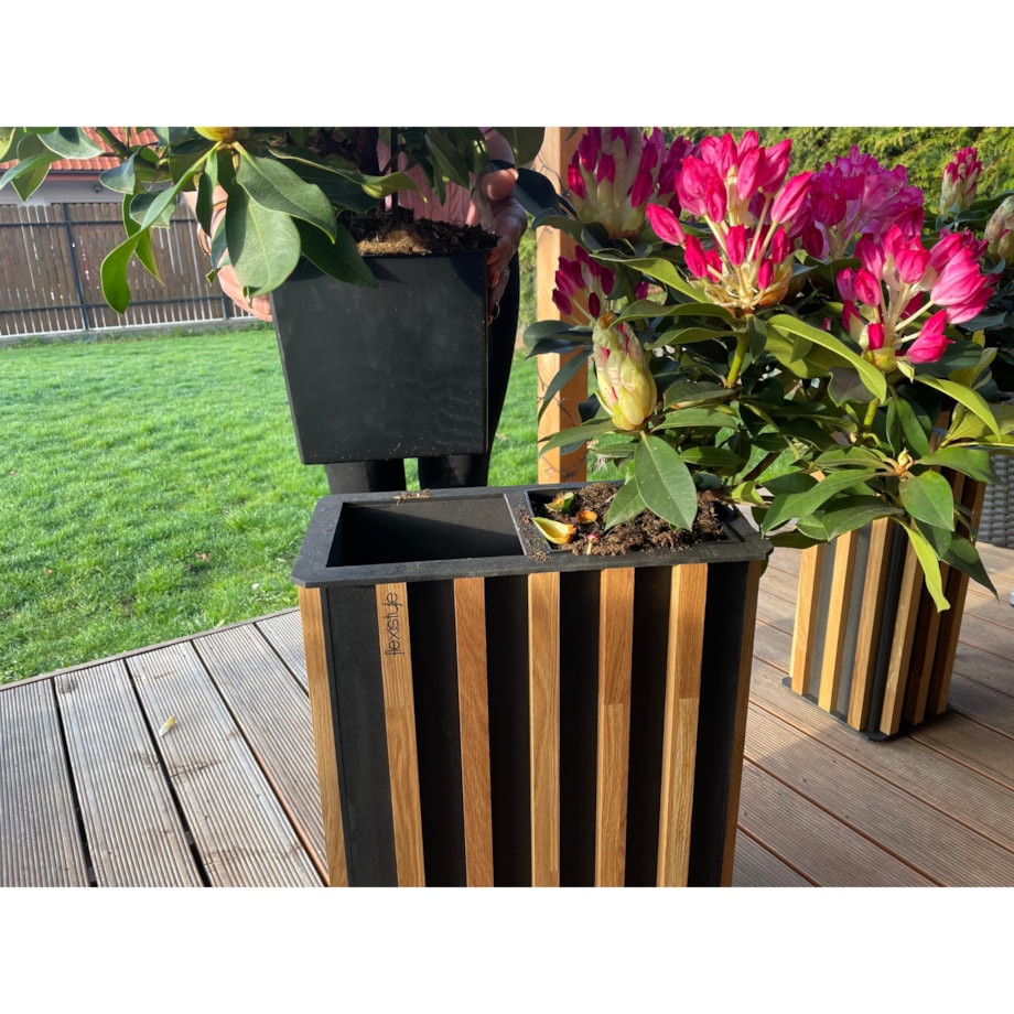 Donica drewniana Lamele 43x60 cm