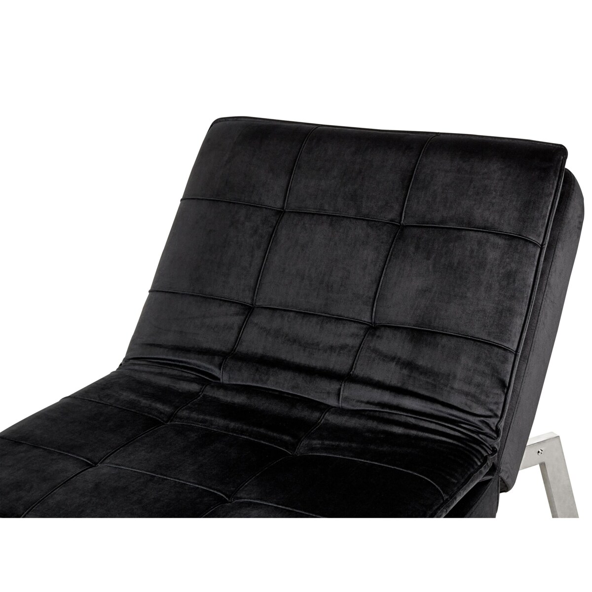 Szezlong LOIRET Welur Czarny