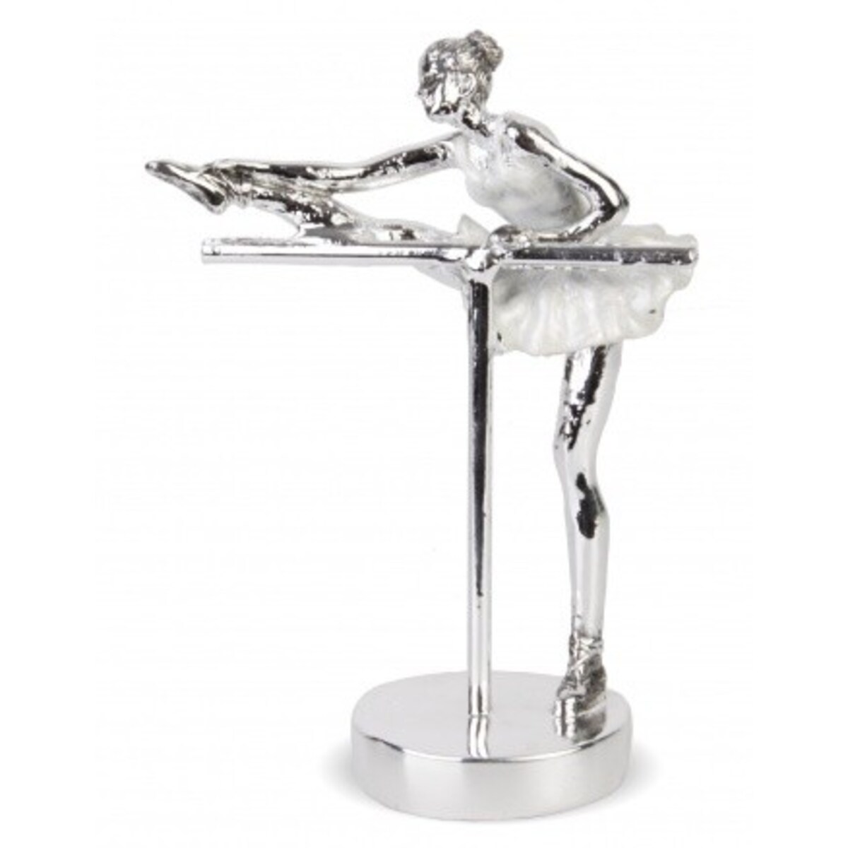 Dekoracja - baletnica 18,5x13,5x7 cm ISADORA - II srebrna z drążkiem