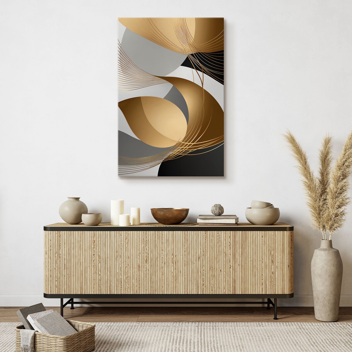 OBRAZ NA PŁÓTNIE ORNAMENTY NOWOCZESNY WZÓR ABSTRAKCJA GLAMOUR 80x120cm