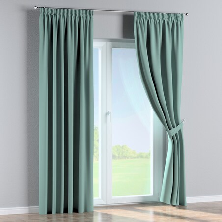 Zasłona na taśmie marszczącej 1 szt. 130x245 miętowy