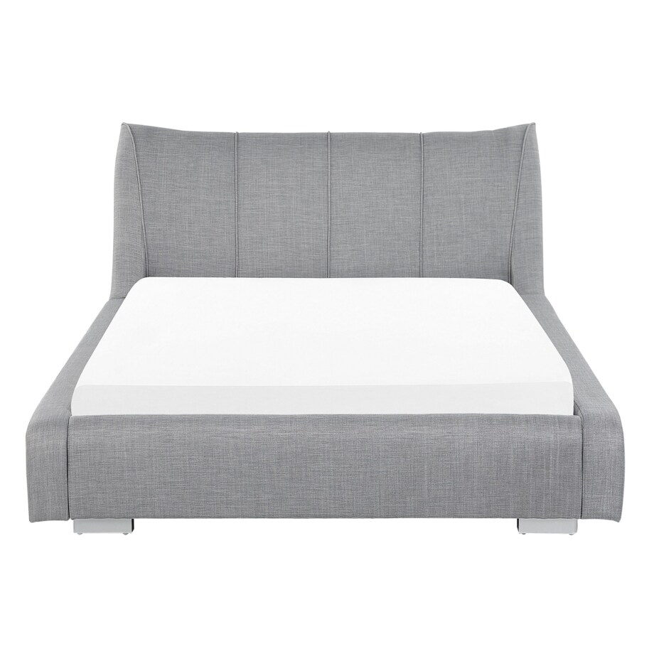 Łóżko tapicerowane 140 x 200 cm szare NANTES