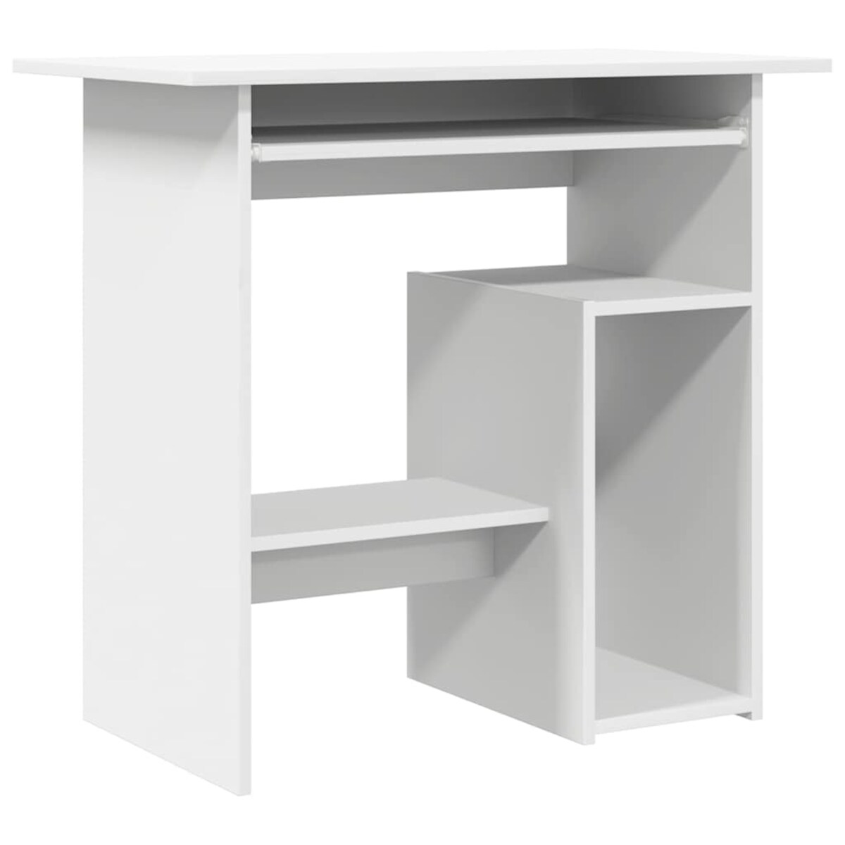 vidaXL Biurko, białe, 80x45x74 cm, materiał drewnopochodny