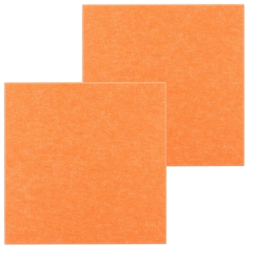 Zestaw 2 szt panel filcowy Felly 40x40 cm płytka kwadrat gładki pomarańczowy