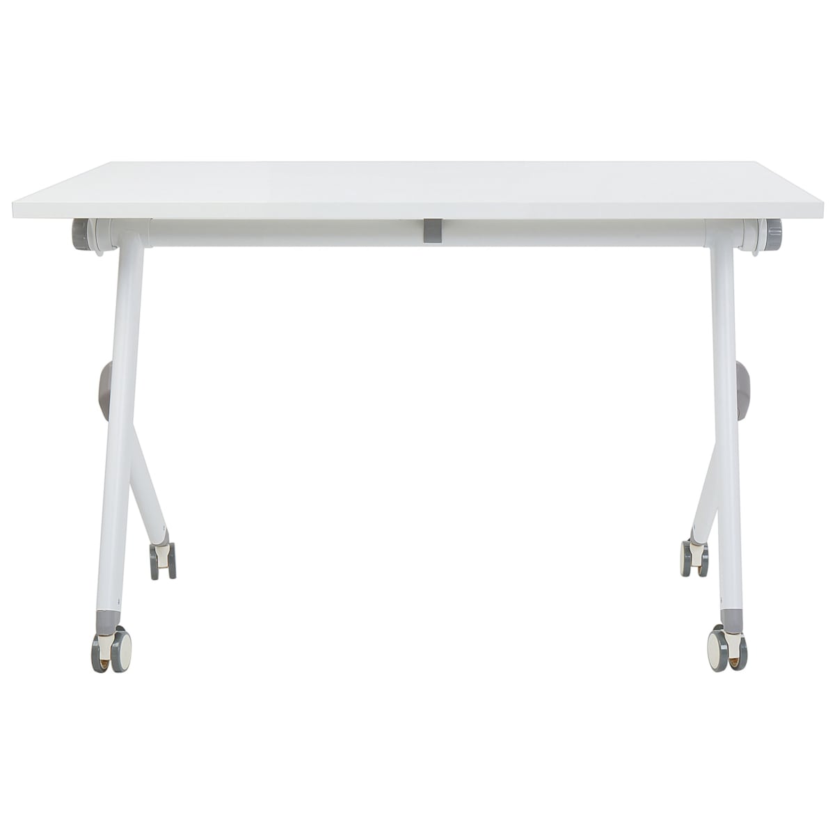 Składane biurko BENDI Biały 120 cm 60 cm Z kółkami
