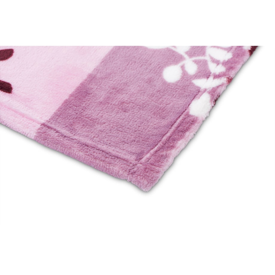 Konsimo NEPETO Pled, fioletowy/różowy/kremowy